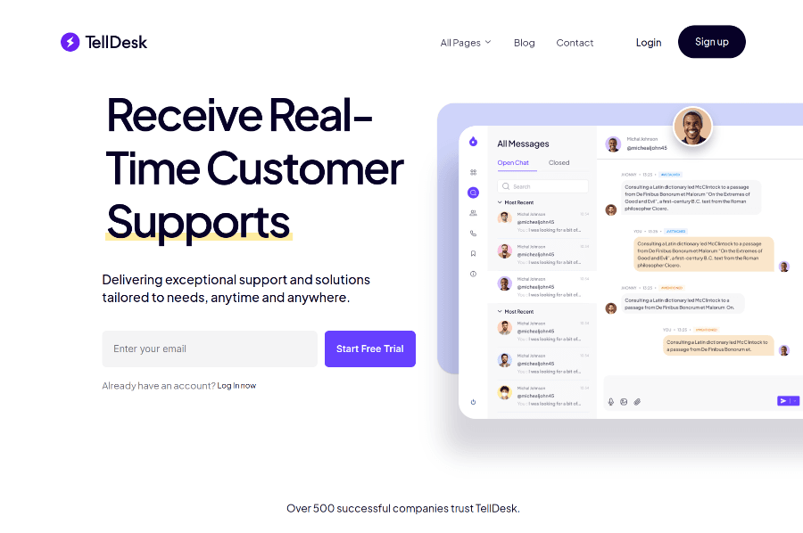 telldesk saas hugo theme