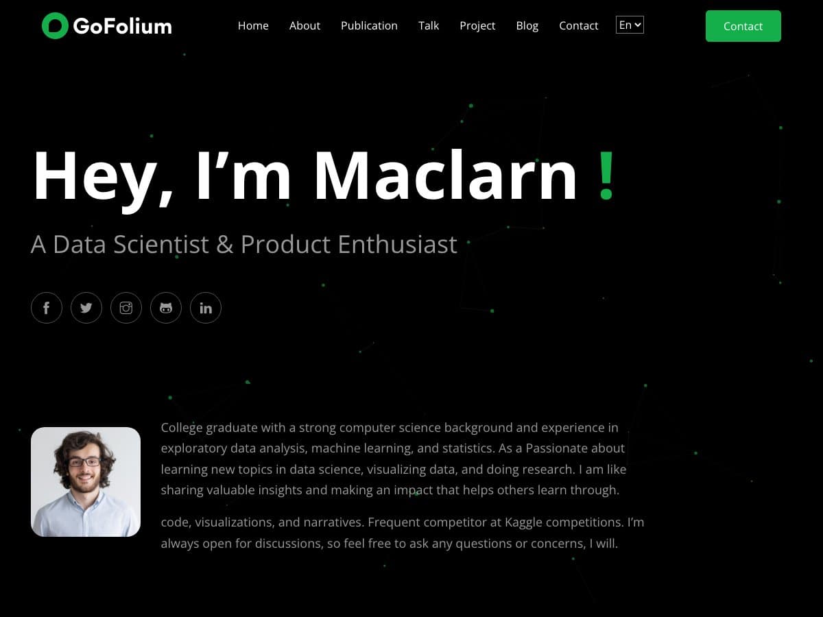 GoFolium - Portfolio & Publication Theme
