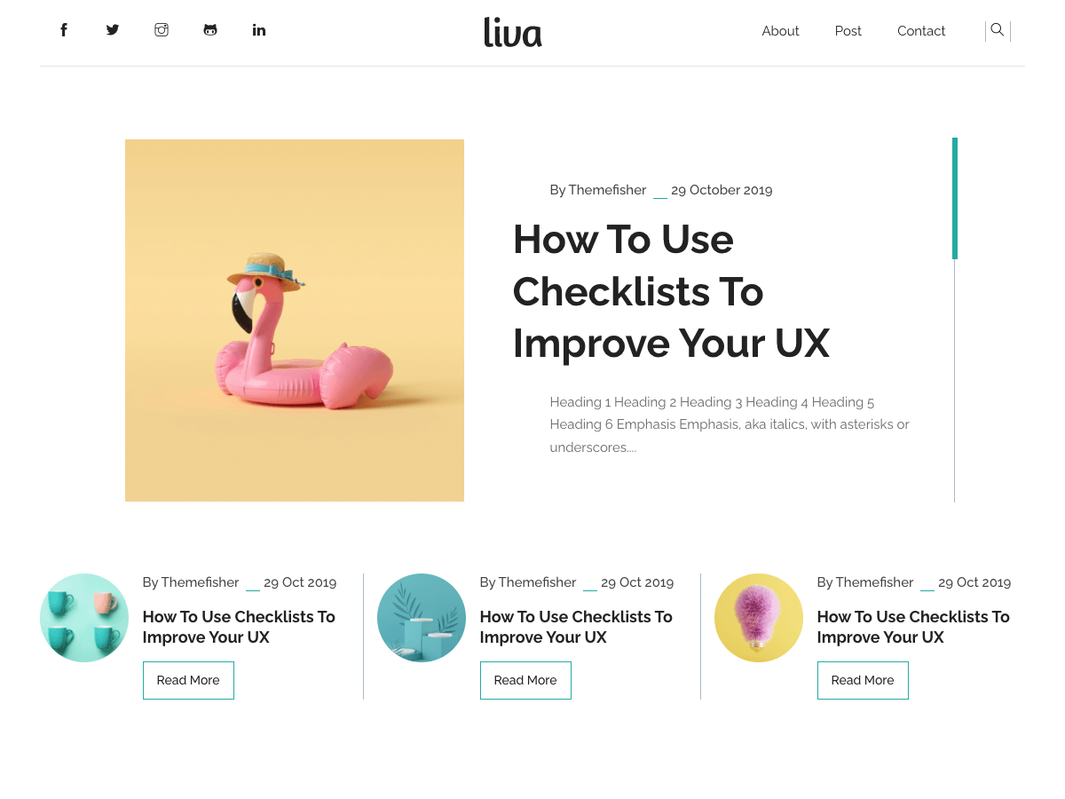 Liva - Simple Blog Theme