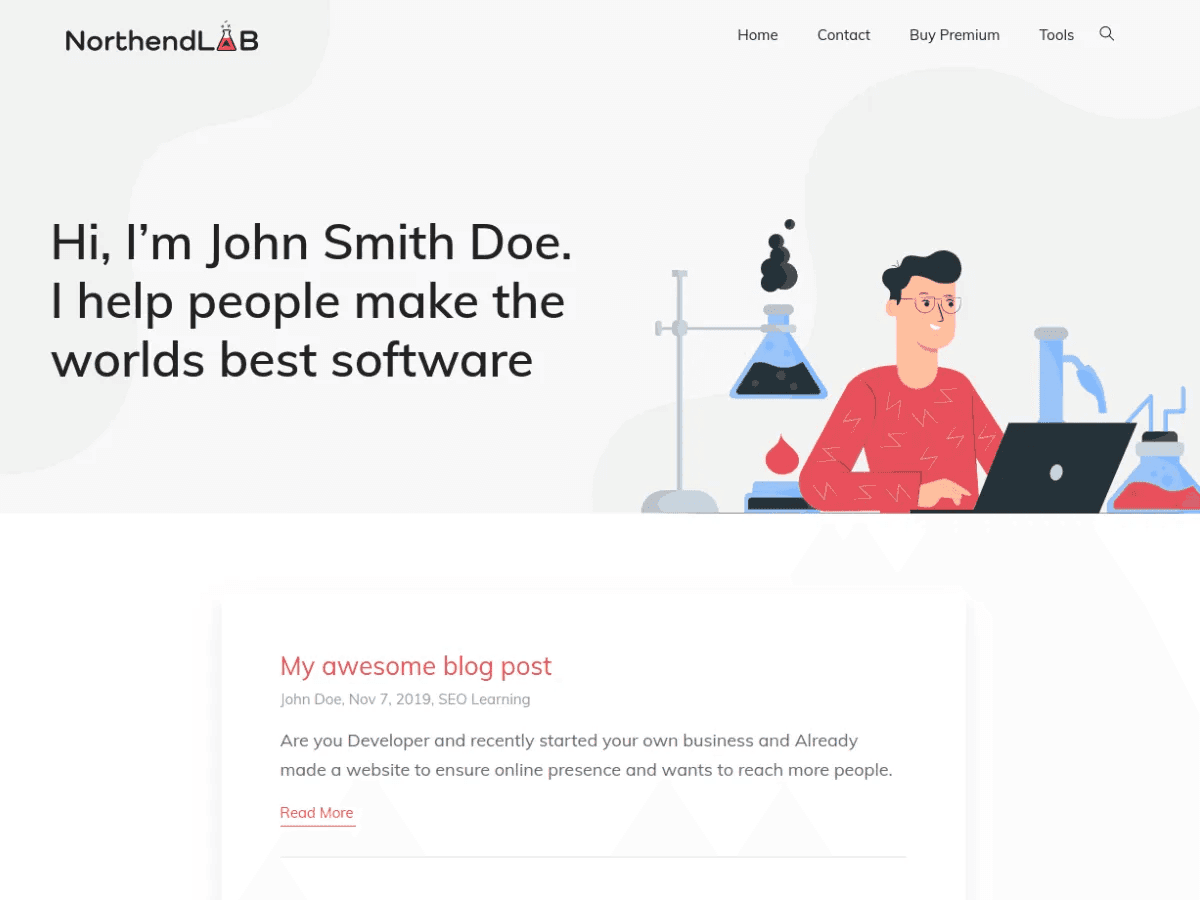 NorthendLab Light - Free Hugo Personal Blog Theme