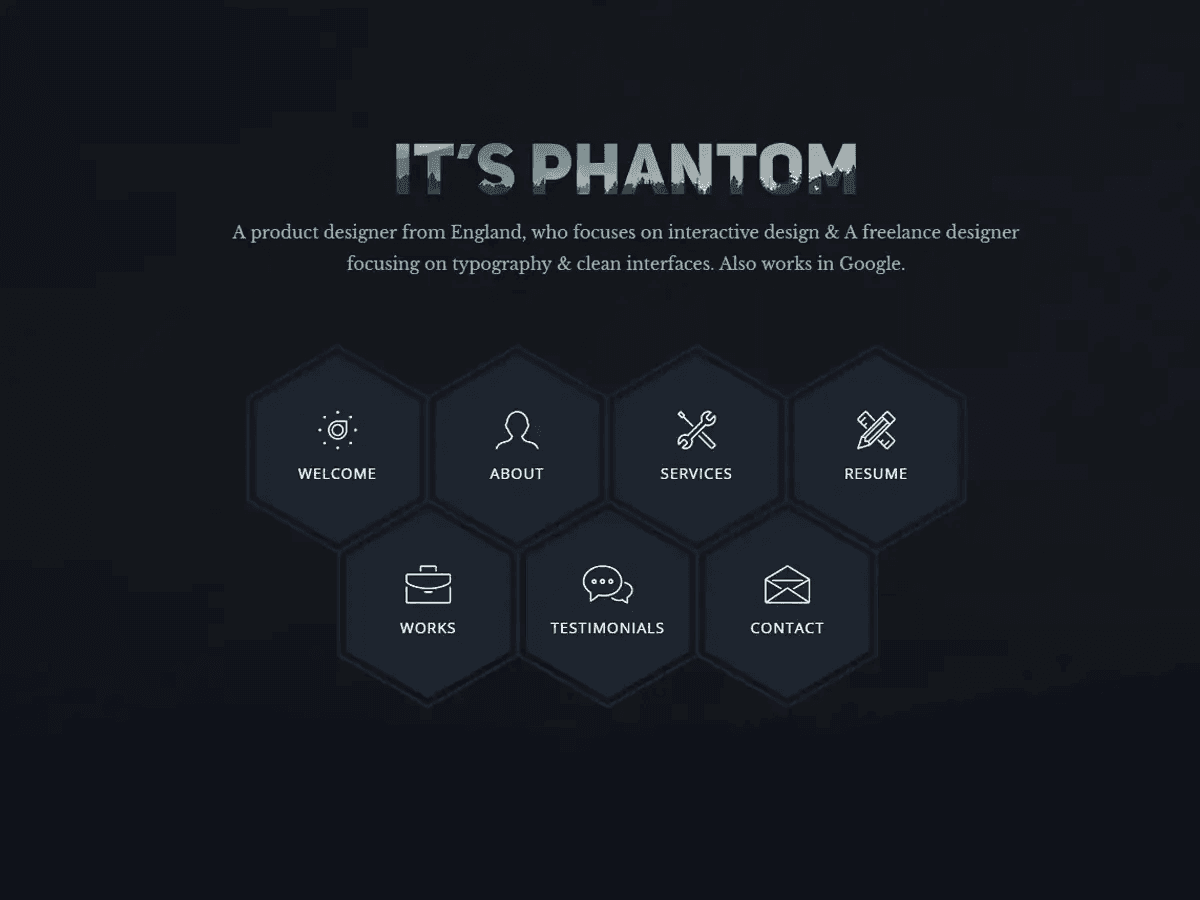 Phantom - Creative Hugo Portfolio Theme