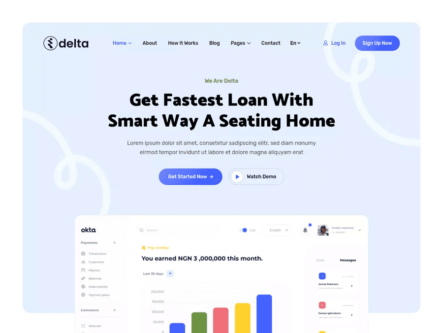 Delta Creative SAAS Theme