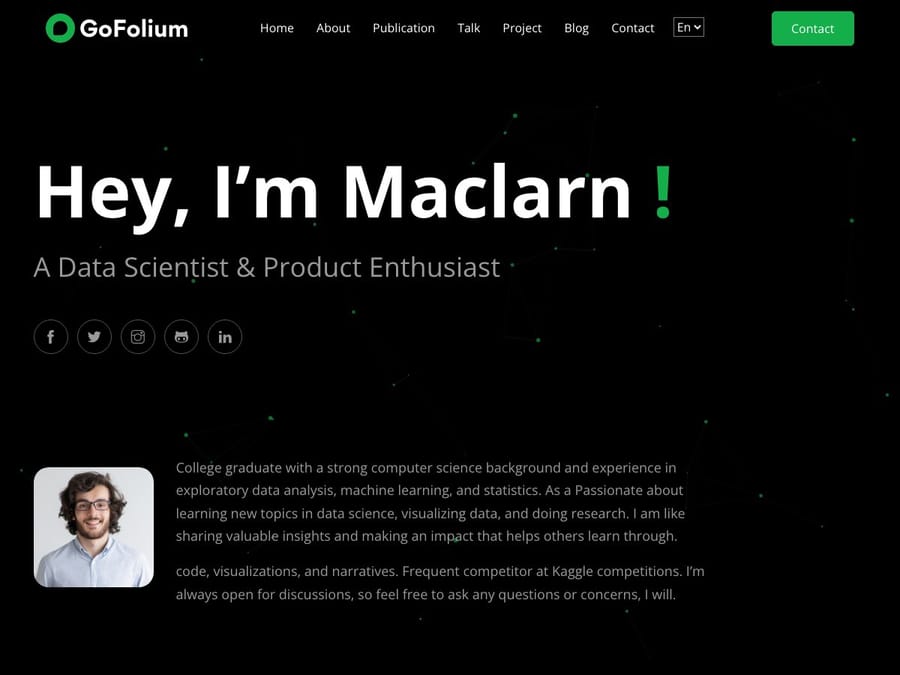 GoFolium Portfolio & Publication Theme