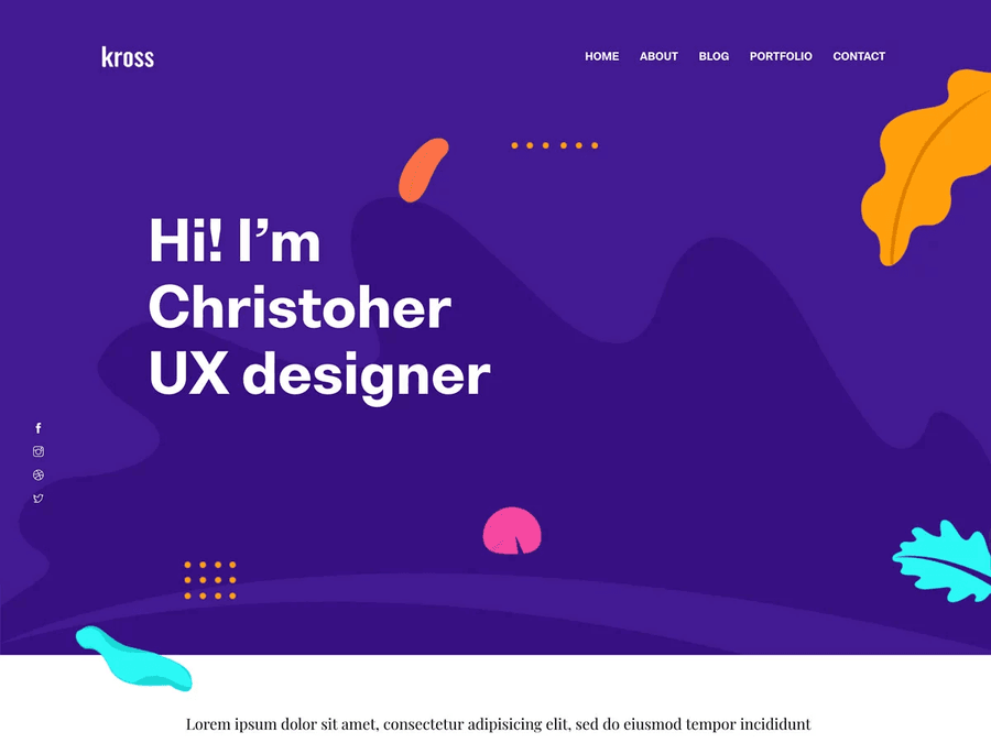 Kross Creative Personal Portfolio Theme