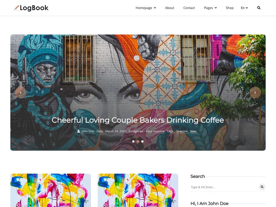 LogBook Most Popular Blog Theme