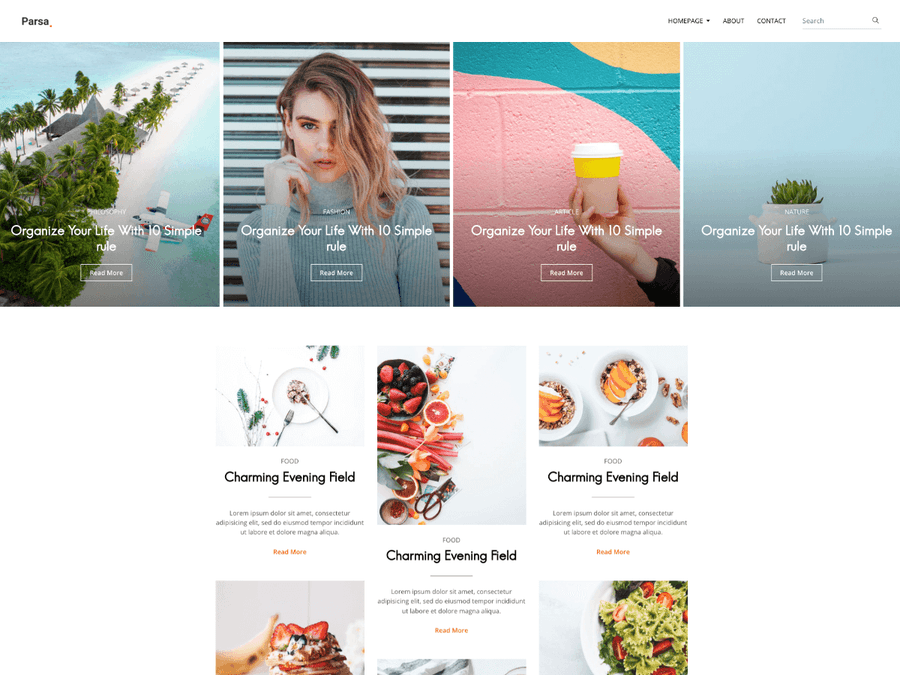 Parsa Creative Blog Theme