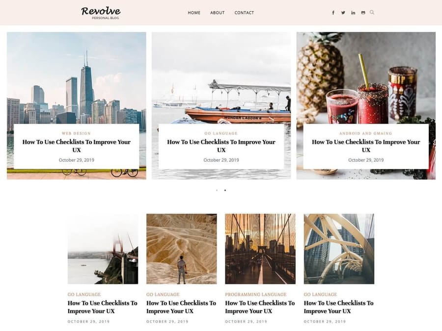 Revolve Personal Blog Theme