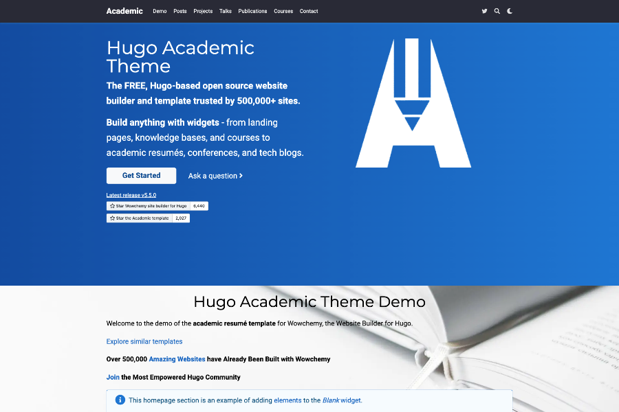 academic Hugo theme