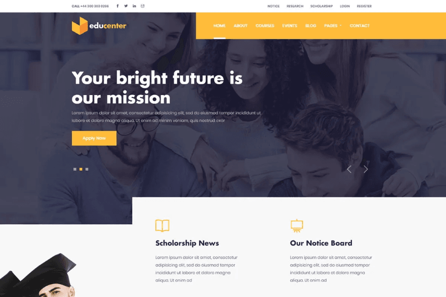 Free Hugo Education Website Theme