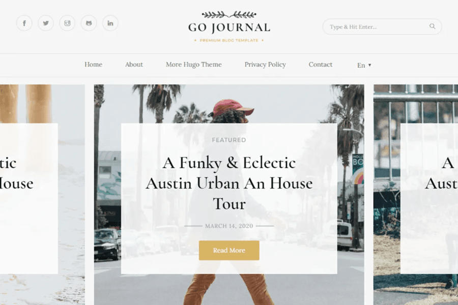 gojournal hugo theme