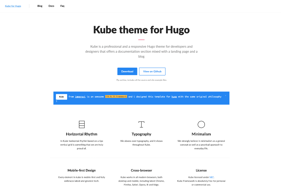 kube hugo theme