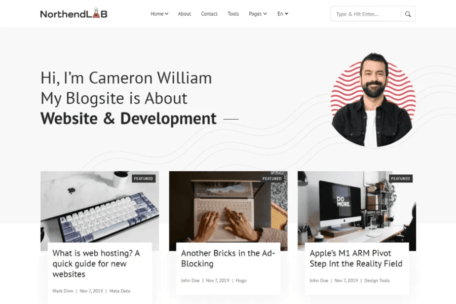 Northendlab Responsive Hugo Theme