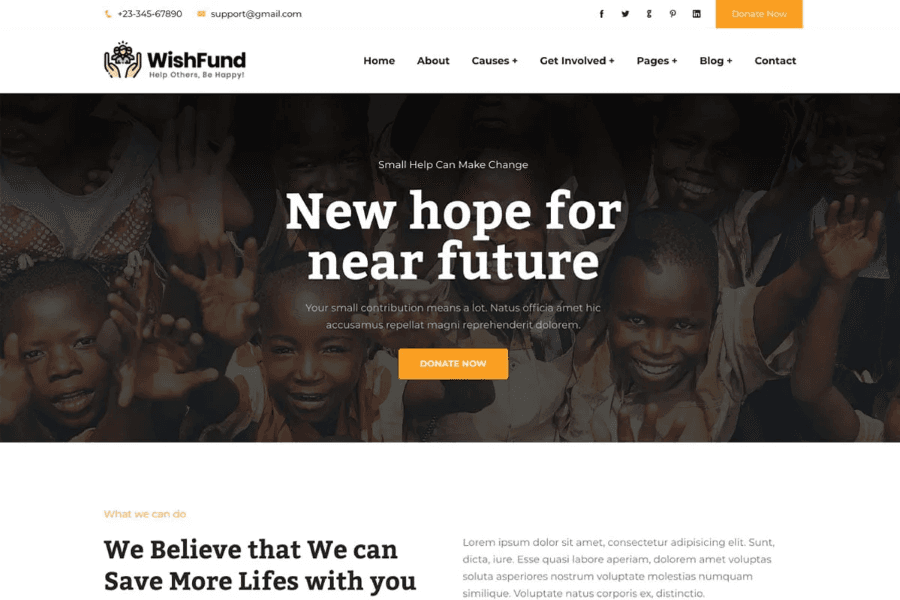 wishfund hugo theme