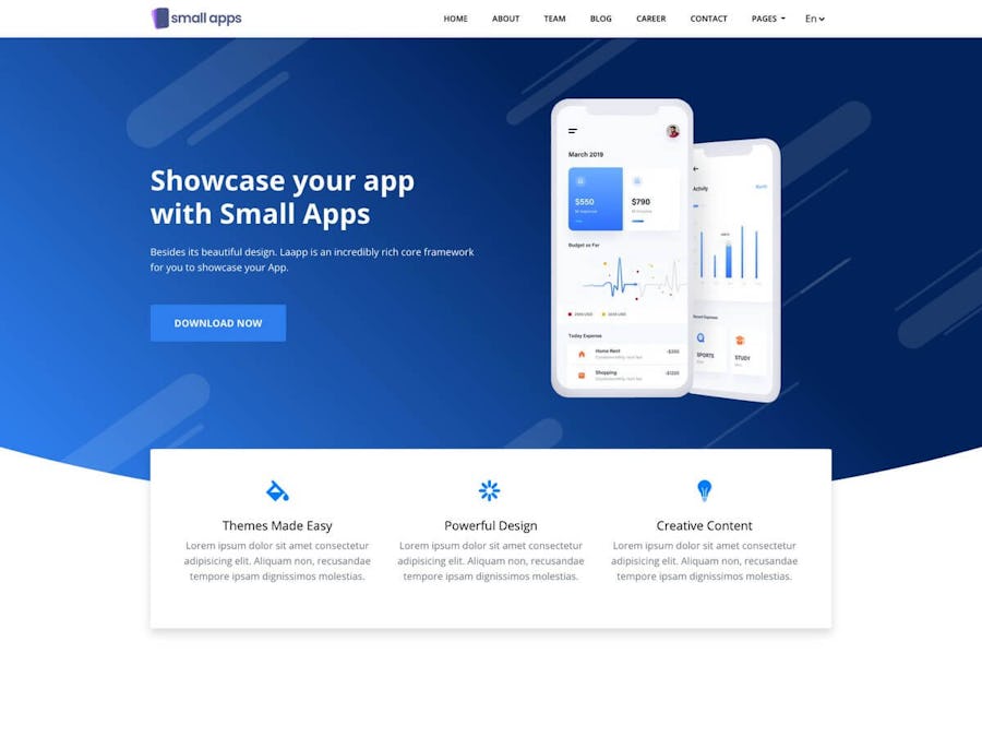 Small Apps Landing Page Theme