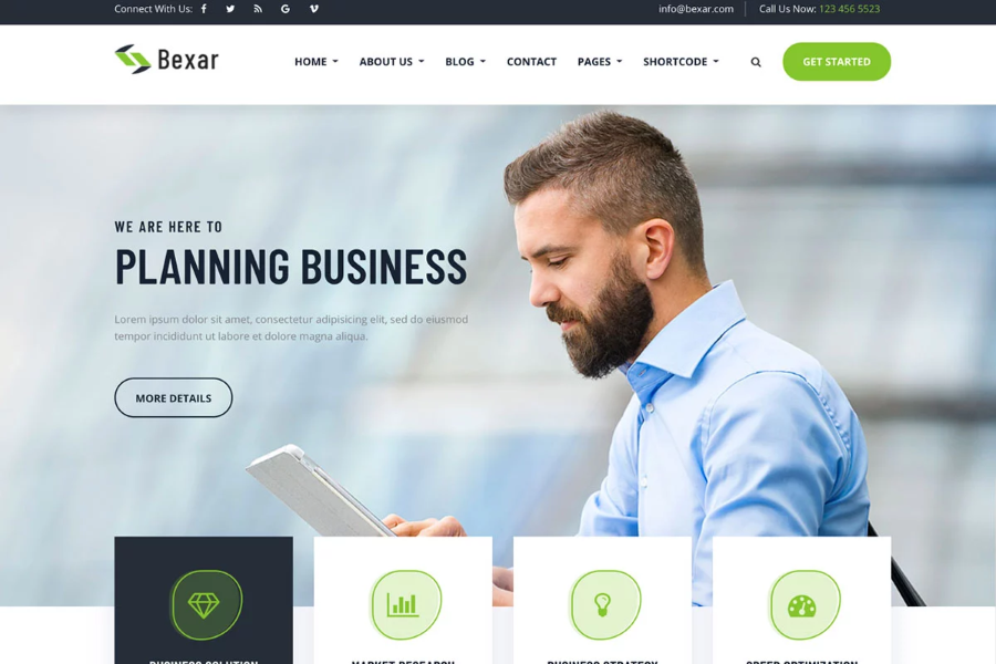 Bexer - Bootstrap Base Hugo Business Template