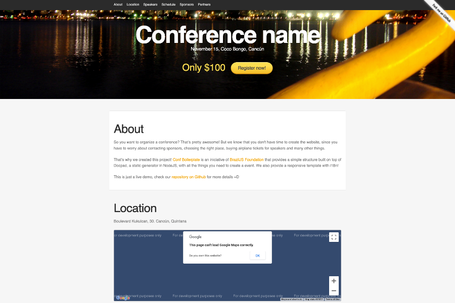 Free Hugo Theme for Event and Conference