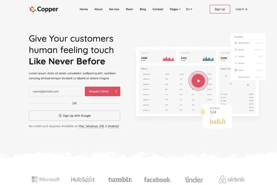 Copper - Bootstrap Hugo SASS Landing Page Theme