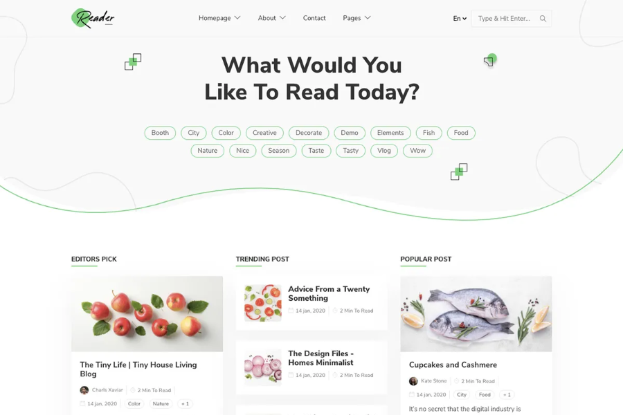Reader - Bootstrap Hugo Multipurpose Blog Theme